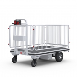 Electric Platform Trolley Cart with motor power (optional guardrail rail) customizable